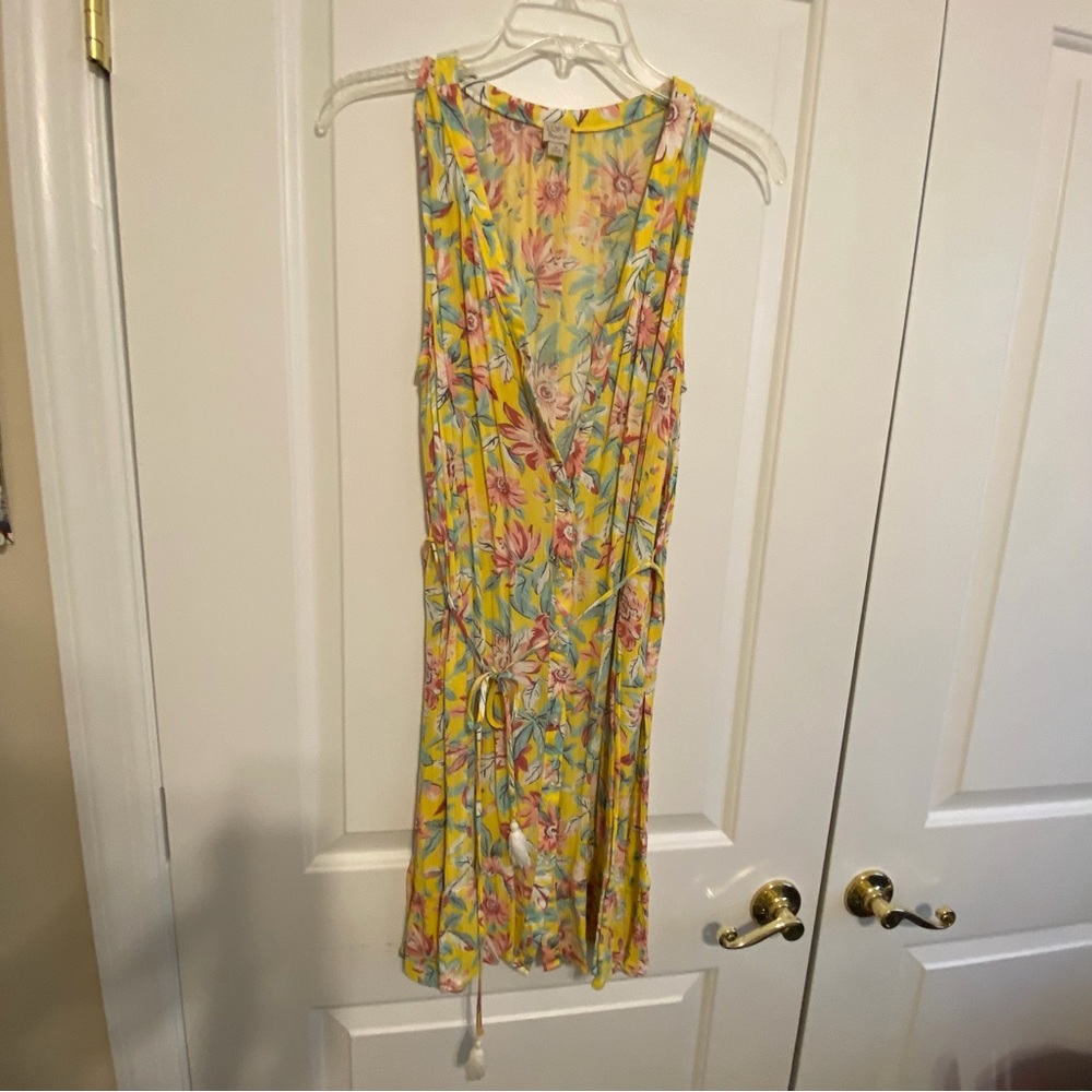 Beach Yellow Floral Dress